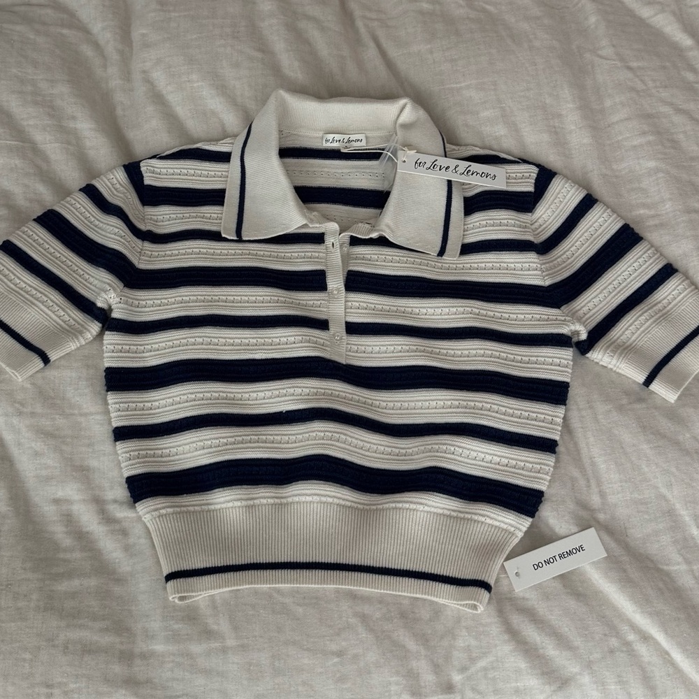 For Love And Lemons Simona Pointelle Striped